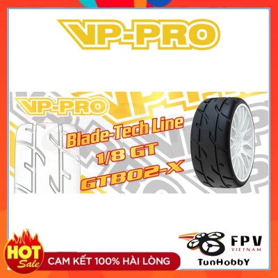 VP-PRO 1/8 GT White Spoke Wheel (2PCS) Soft-Hard Blade-Tech RC Road Racing Onroad