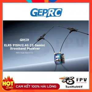 Mạch thu GEPRC ELRS 915M/2.4G C3 Gemini Xrossband